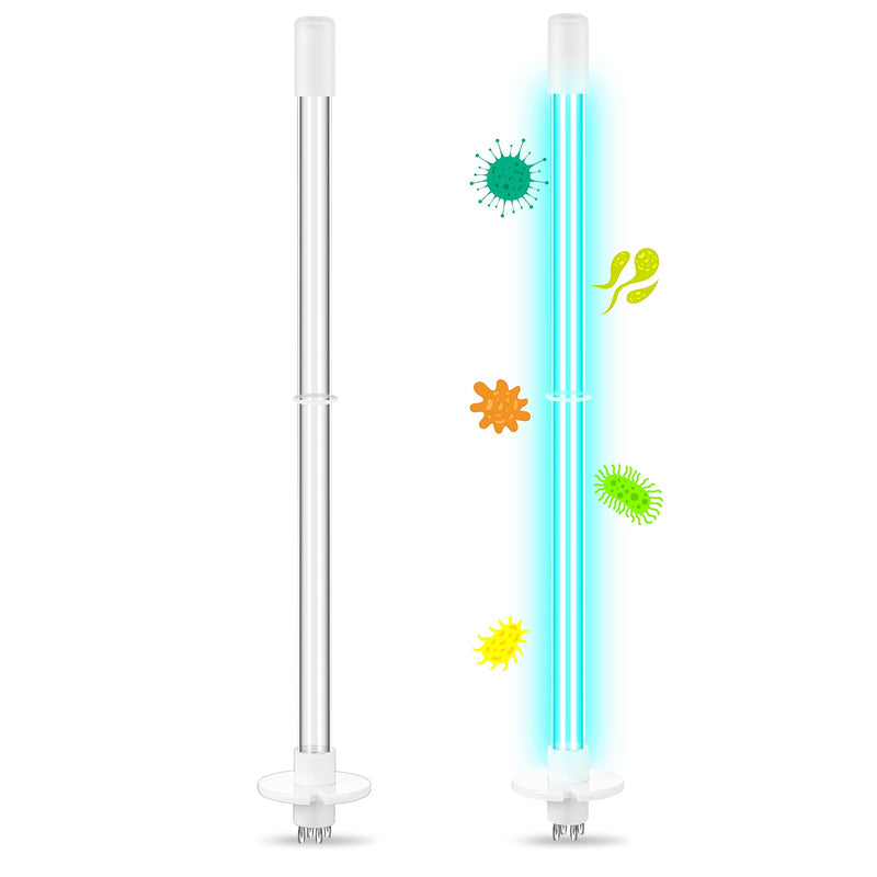 Qualirey 2 Pcs 14" UV Light Replacement Bulb 4 Pin Base 254NM 18W UV Lamp for AC HVAC