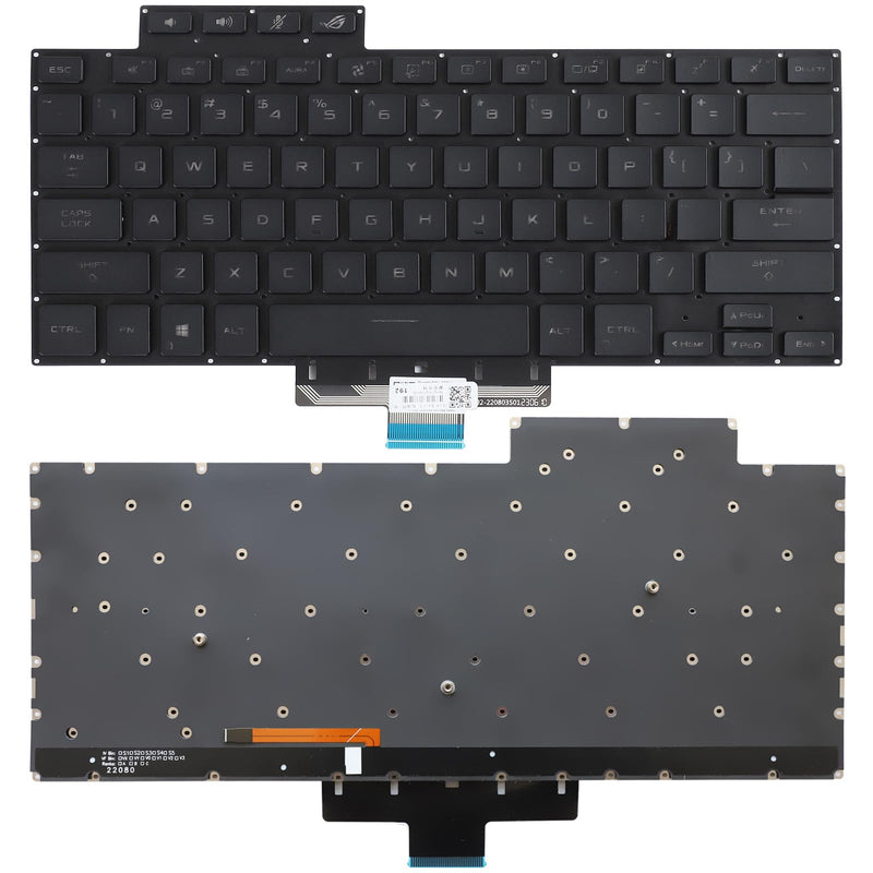 Laptop Keyboard with Backlight Replacement for ASUS ROG G15 G16 GA503 GA503Q Zephyrus M15 M16 GU603 GU603H GU603Z US Layout Black Backlit Keyboard