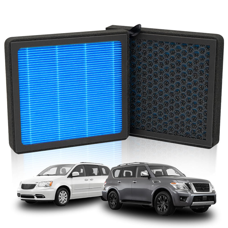 CF10743 Cabin Air Filter - Fits Chrysler Town & Country, Dodge Grand Caravan, Nissan Armada/Titan, Infiniti G25/G35/M45/Q40/Q50/QX70 | Honeycomb Structure with Activated Carbon Beads (1 Pack) CF10743