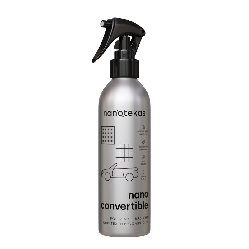 Convertible Nano Ceramic Coating for Car Roofs - Waterproof Hydrophobic Coating for Cabrio Tops - Fabric & Vinyl Friendly Soft Top Cleaner - 250 ml Long-Lasting Roof Coating Protectant