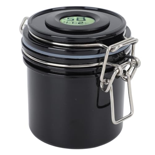 Eyelash Glue Storage Jar 250ml Thermometer Hygrometer Lash Extension Glue Storage Container (black), shenruifafn15cy2rdz-11