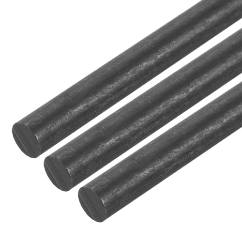 MECCANIXITY Graphite Rod, Graphite Stirring Rod Cylinder Stick Carbon Rod 305x12mm Black for Electrode, Melting Casting, Crucibles, Pack of 3