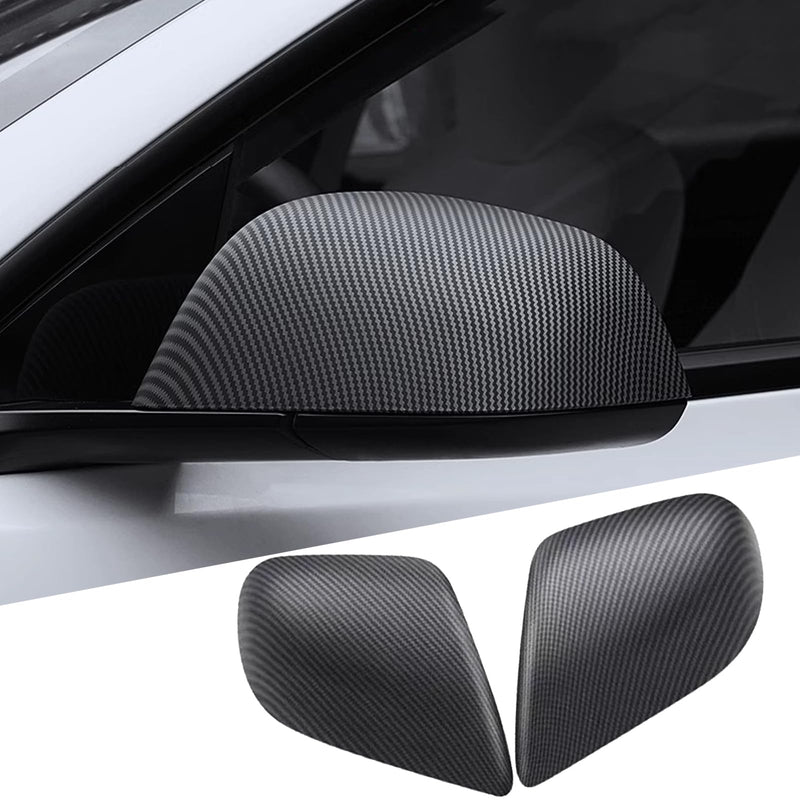 for Tesla Model 3 Rearview Mirror Guard Cover, Side Mirror Cover Exterior Accessories fit for Tesla Model 3 2017-2025 (Model 3-Matt Carbon Fiber Pattern) Model 3-Matt Carbon Fiber Pattern