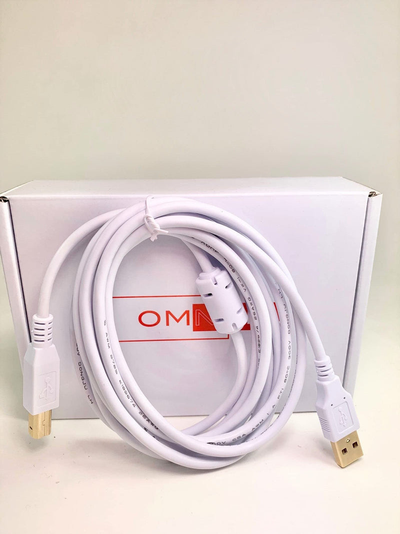 OMNIHIL White 8FT High Speed USB 2.0 Cable Compatible with Epson ELPDC21 / DC-21 Document Camera