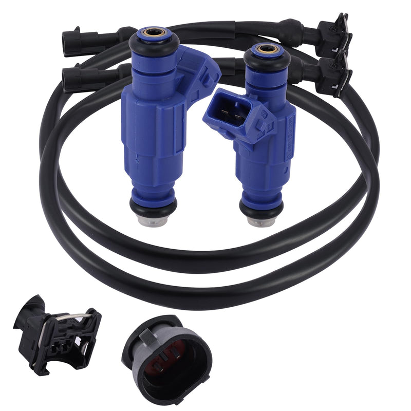 2PCS Fuel Injector Harness Set 0280156208 For Polaris Ranger 700 800 2006-2010,Ranger Crew 700 800 2008-2010,Ranger XP 700 800 2005-2010,RZR 4 800 2008-2010,Sportsman X2 700 800 1202863 1253558