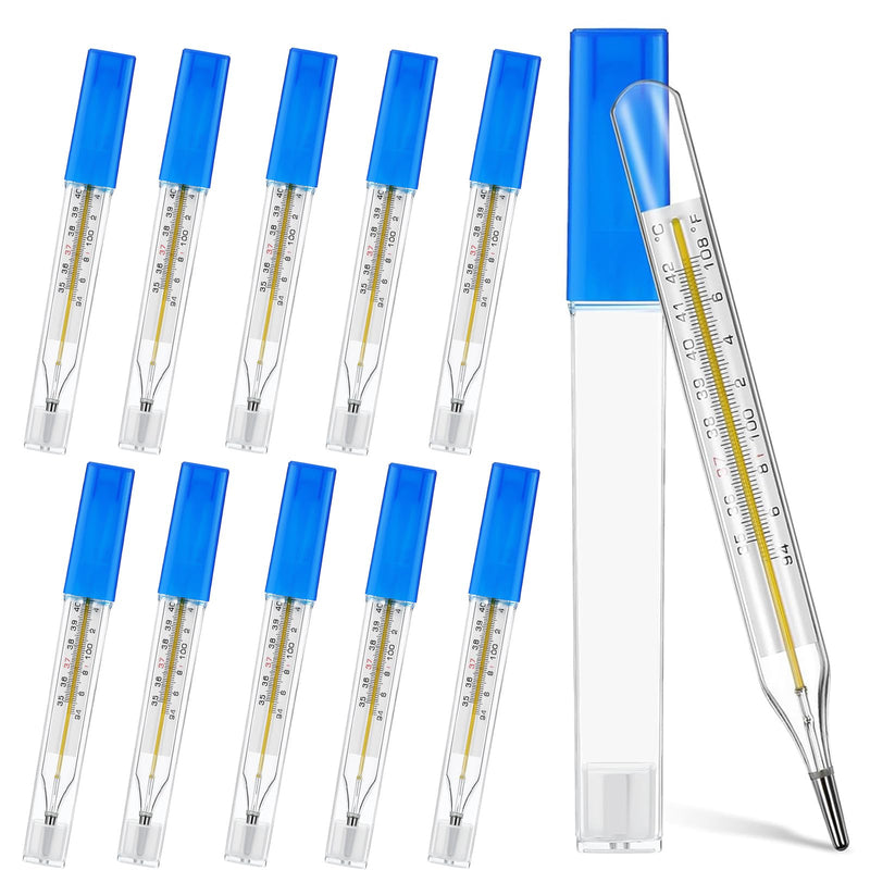 10PCS Lightweight General Temperatures, Classic Oral Temperatures Digital Oral Thermomete Rectal and Underarm Temperature for Fever Alarm Medical Thermometer