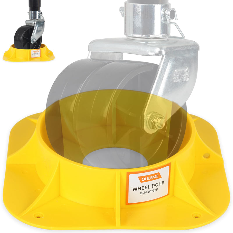 Trailer Jack Wheel Dock, Tongue Jack Wheel Chock for Trailer Boat Camper RV, Caster Stopper for Single 6'' 8'' and Dual 6'' 22PD