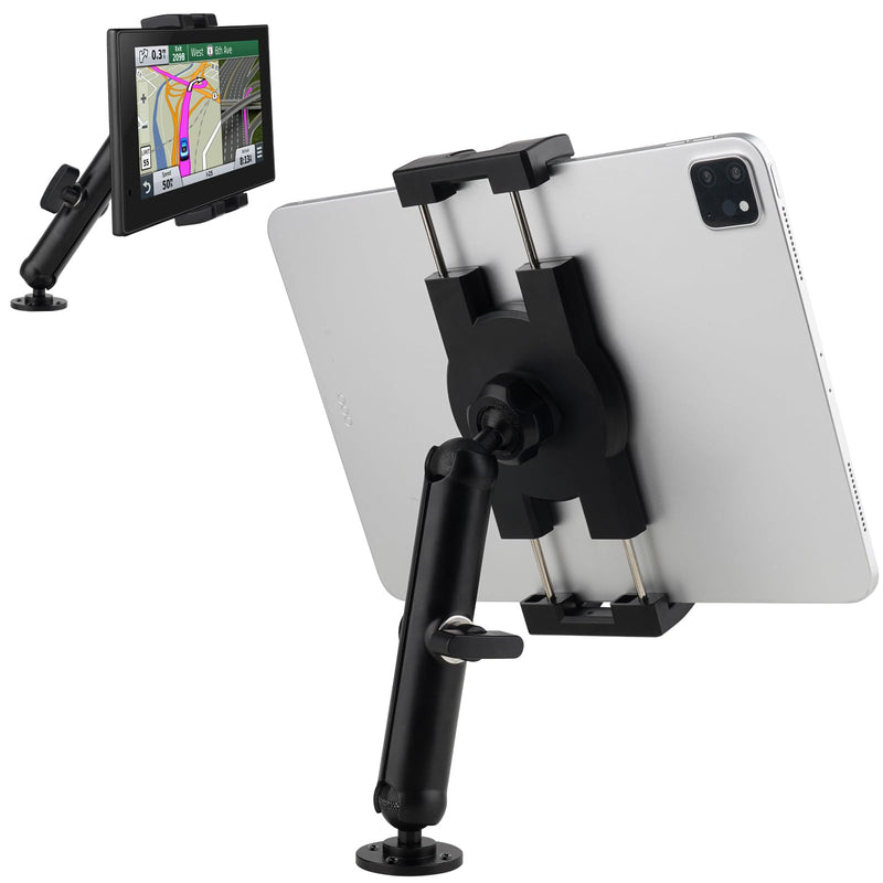 Tablet Holder Drilling Base iPad Mount for Desk/Truck/Car/Lorry/Boat/Vehicles Dashboard,360° Adjustable Aluminum Alloy Stand,Compatible with 4.7~12.9" iPad/e-Reader/Drivesmart GPS/iPhone Wall Mount Tablet Holder