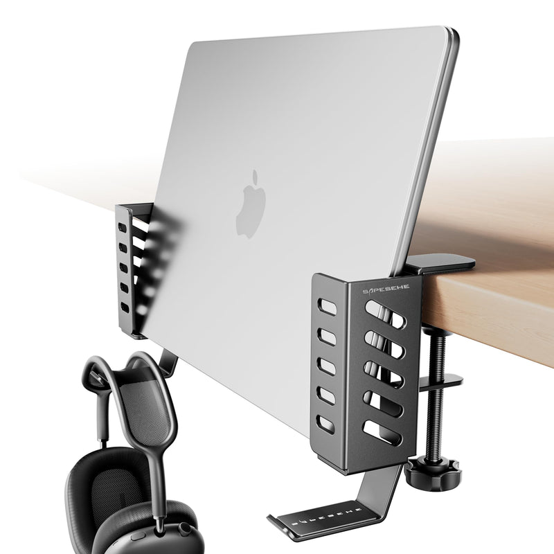 Laptop Holder Vertical, Laptop Stand for Desk Black