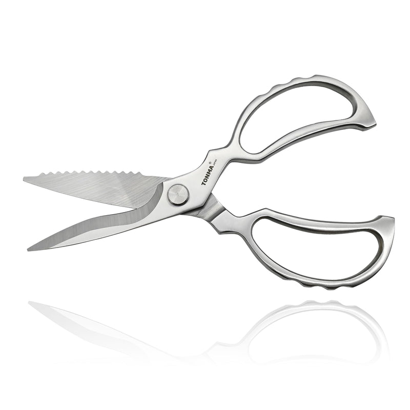 TONMA Heavy Duty Kitchen Shears [Made in Japan], Japanese Stainless Steel Poultry Shears, Multipurpose Kitchen Scissors for Meat, Fish, Chicken, Seafood