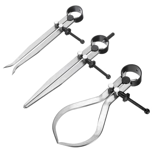 uxcell 3pcs Spring Outside Inside Caliper Divider 6" Stainless Steel