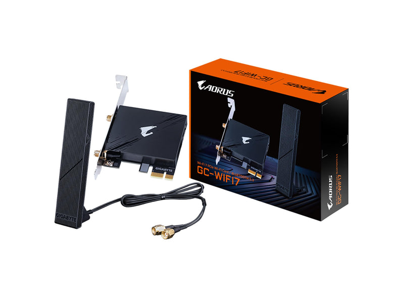 GIGABYTE WiFi 7 GC-WIFI7 (802.11/ Tri-Band WiFi/Bluetooth 5.3/ 4K-QAM/PCIe Expansion Card)