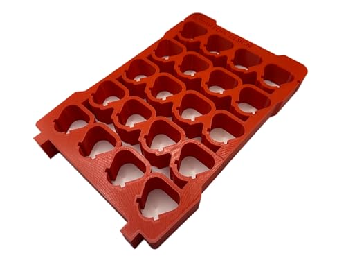 Generic Jonah Pope Design 3d Printed Insert for M12 Battery and Packout Organizer (Insert only) (Red) Red