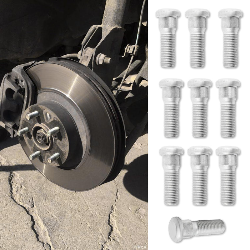 10PCS Wheel Studs, Steel Tire Studs, 49mm Long & M12x1.5 Steel Lug Bolts, Wheel Lug Stud Car Accessories Compatible with Chevy Lexus Toyota Scion Pontiac,Replace #610-266 90942-02049 (10Pcs) 10Pcs