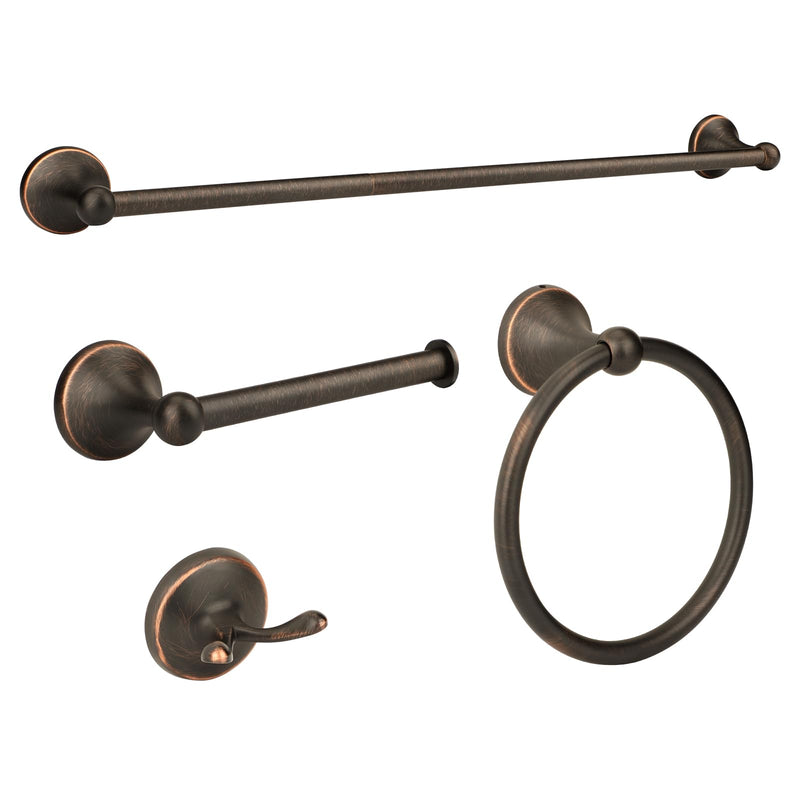 4 Piece Antique Bathroom Hardware Accessories Set Oil Rubbed Bronze,24 Inch Towel Bar Set,Towel Rack Set,Bathroom Towel Holder Set