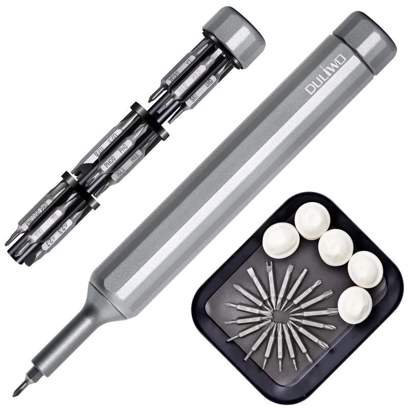 50-in-1 Precision Screwdriver Set, Magnetic Mini Repair Tool Kit with Pen Screwdriver, 38 S2 Steel Bits, Tool Tray, and 10 Finger Grips - For Eyeglasses, Watches, Laptops, Phones,Electronics