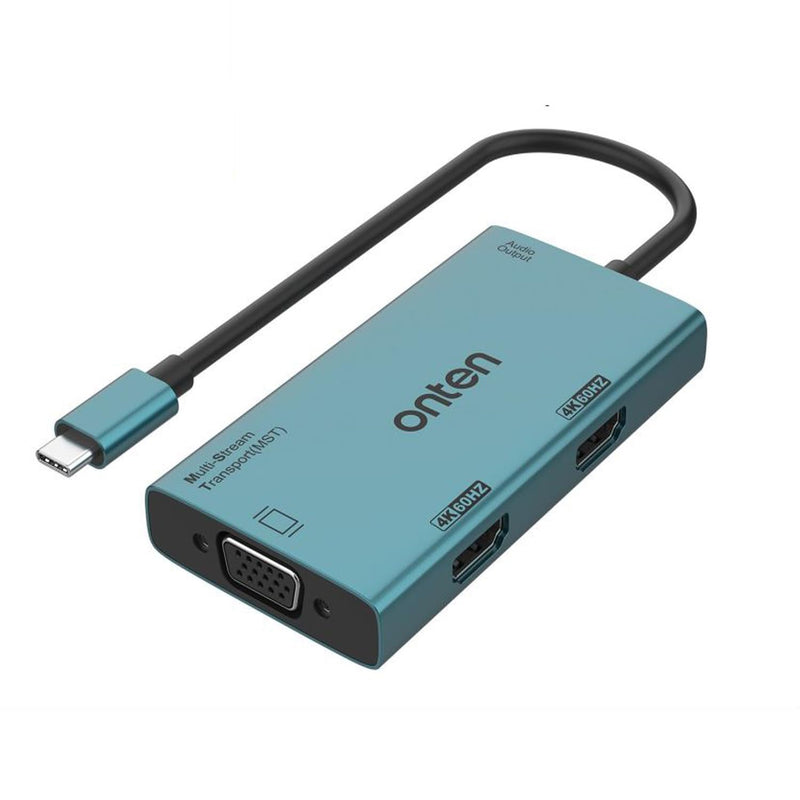 ONTEN USB-C to Dual HDMI and VGA Adapter