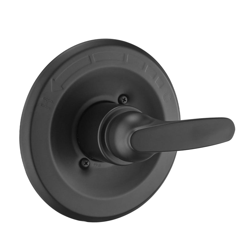 Replacement for Delta 13/14 Series Shower Trim Kit, Shower Cover Plate with Handle (Valve& Catridge Not Inclued) (Matte Black) Matte Black 1