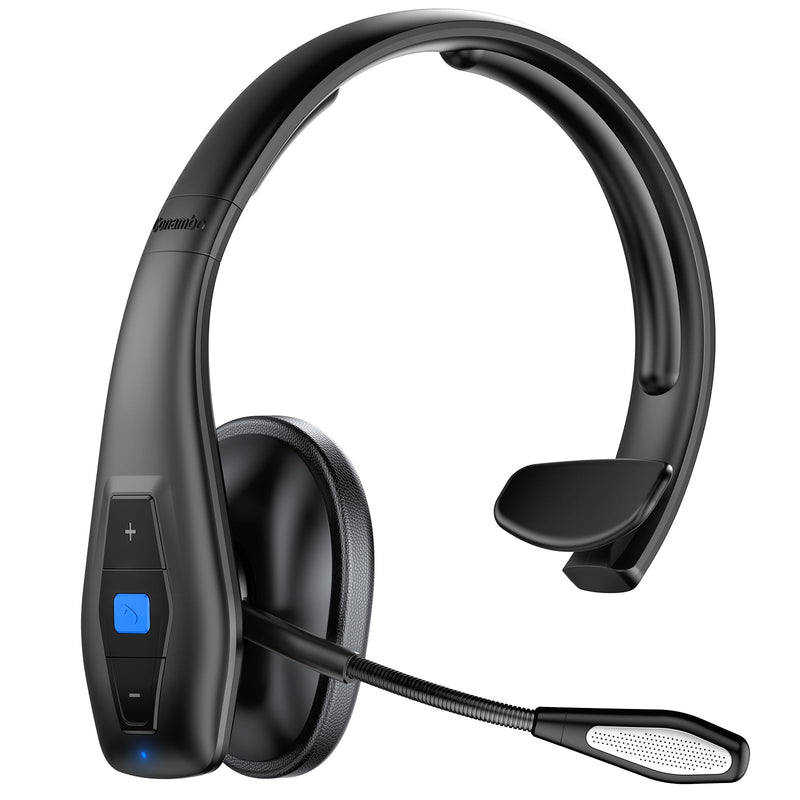 Conambo Trucker Bluetooth Headset – 60Hrs Worktime Trucker headset with CVC8.0 Dual Mic Noise Cancelling, Mute Button, Upgraded Comfort and Durability Wireless Headphones for Drivers, Work, Phone Call