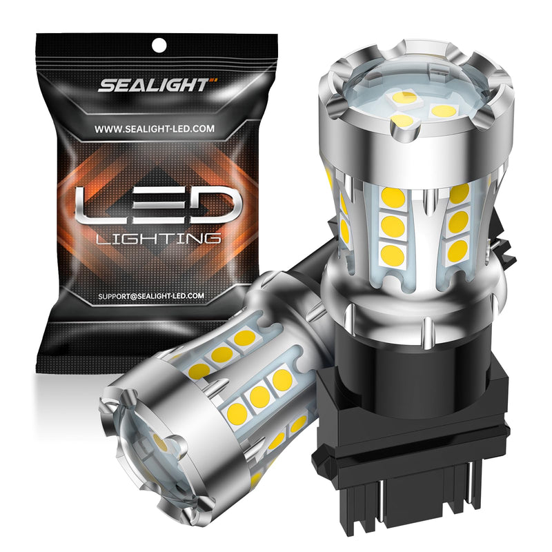 SEALIGHT 3157 LED Bulb White, Super Bright 3156 3056 3057 4157 3047 4057 3457 4114 LED Bulb for Backup Reverse Tail Brake DRL Signal Parking Lights, Pack of 2 Reverse/Brake Bulbs