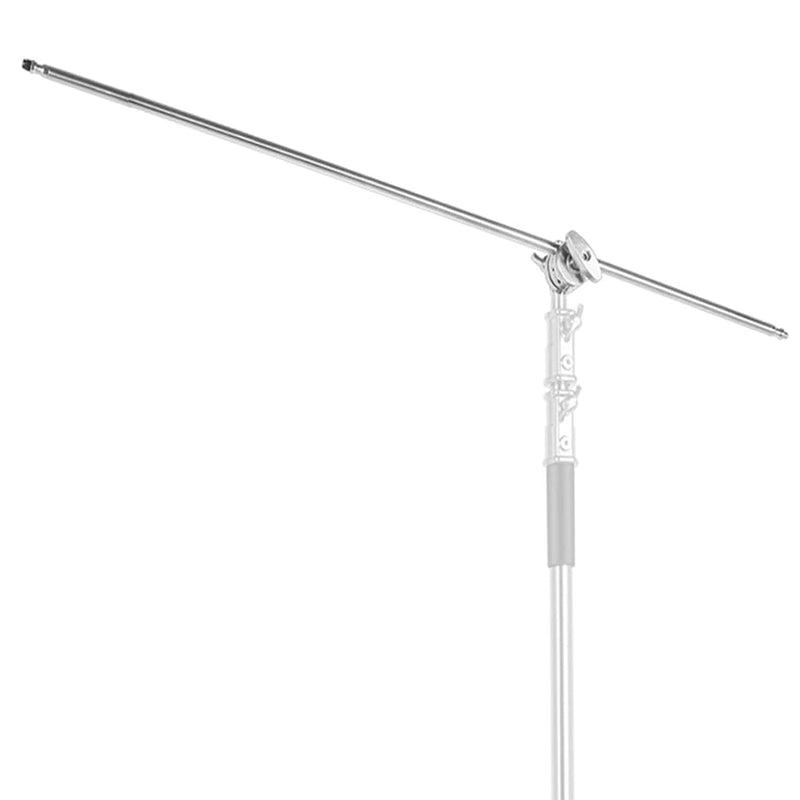50 inch/128cm Extension Crossbar Boom Arm, Stainless Steel Holding Grip Arm with 1/4" & 3/8" Interfaces Thread for Heavy Duty C Stand, Light Stand and Other Equipment for Studio Photography