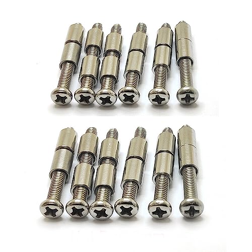 Making Handle Screws,12 Sets/lot 45mm Stainless Steel Screw 1/4" (6mm) Nut Rod Bolt Knife Handle Fasteners for Knife Maker Tactical Survival Knife Shaft Fasteners（6mm Stainless Steel）