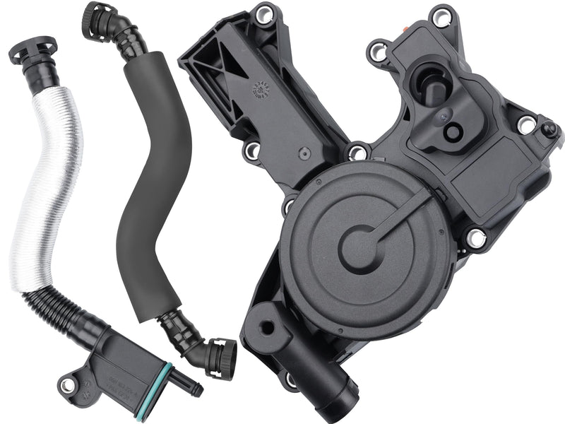 PCV Valve Engine Crankcase Vent Oil Separator Breather Hose 3-Piece Replace 06H103495AB, 06H103495AH, 06H103495B Compatible with Audi A3 A4 A5 Q5 TT VW Beetle CC Jetta Passat Tiguan 1.8 2.0TSI