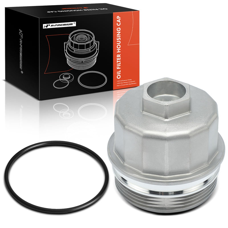 A-Premium Oil Filter Housing Cap Assembly Compatible with Mini Cooper 2002-2016, Cooper Countryman 2014-2016, Cooper Paceman 2013-2016, 1.6L, Oil Filter Housing Cover, W10B16 W10B16A W11B16A W11B16