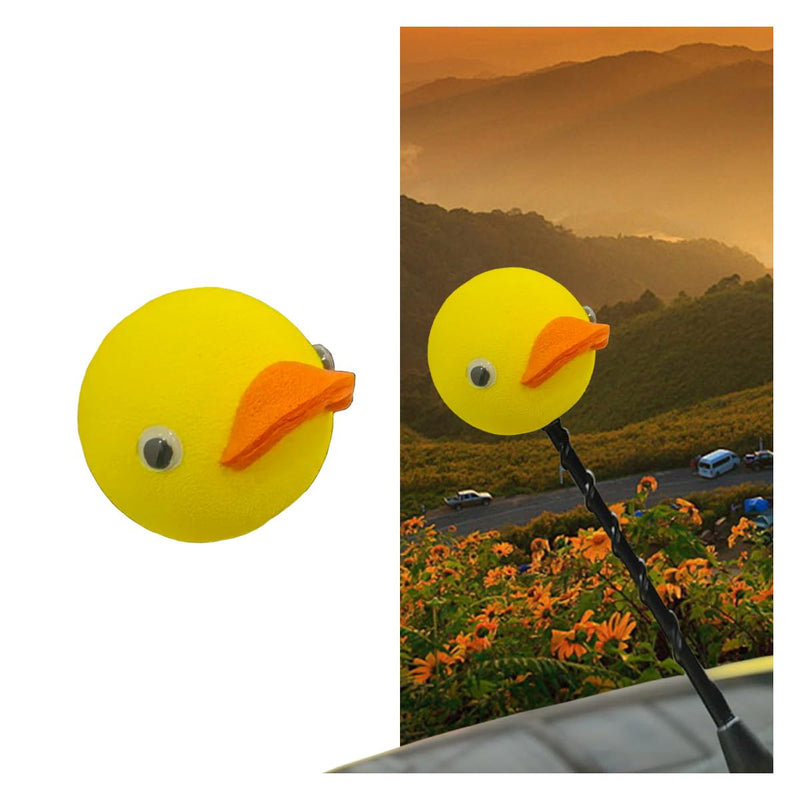 Duck Car Antenna Topper, Cute Duck Automotive Antenna Ball, Easy to Find Car in The Parking Lot, Universal Car Exterior Accessories for Vehicle Truck SUV(Duck) Yellow