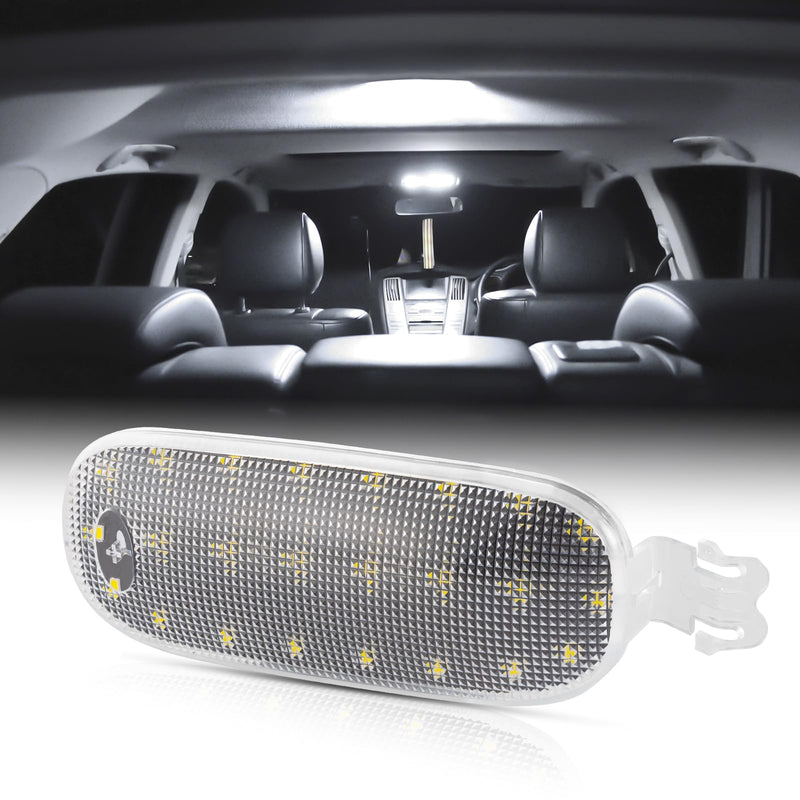 White LED Interior Roof Dome Lights Cover Overhead Console Reading Lamps Compatible with Dodge Ram 1500 2500 3500 4500 5500 Dakota J-e-e-p-Liberty Commander Clear Dome Lamp Lens Console
