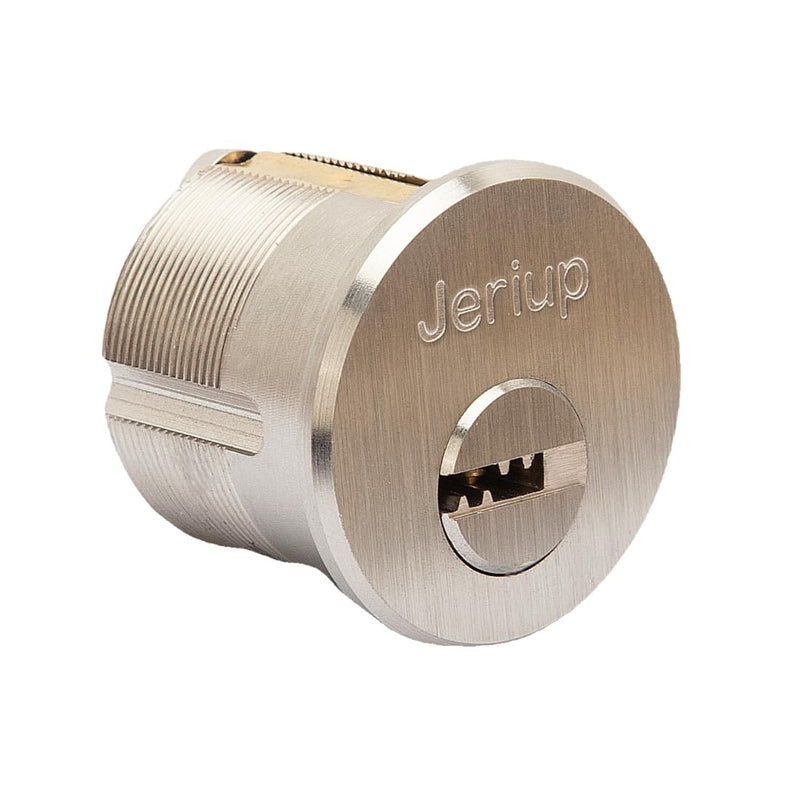Solid Brass Mortise/Rim Lock Cylinder, 1-1/8"(Overall Length: 28.5mm), Single Cylinder, Satin Nickle, dimple Keyway, Standard Outdoor & Indoor Use, Door Lock Replacement, with 5 Keys…