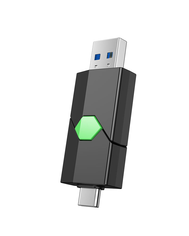 K&ZZ USB C Flash Drive 128G, USB C Thumb Dual Drive 3.0, USB Stick for Smartphones and Computers 128GB-3.0 Green