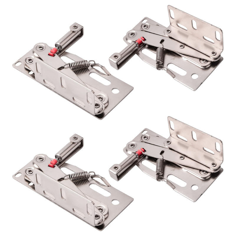 2 Pair 45 Degree Flip Down Tip-Out Tray Hinge Sink Scissor Hinges with Damping Design Standard Soft Close for Kitchen Sink 2 Pairs