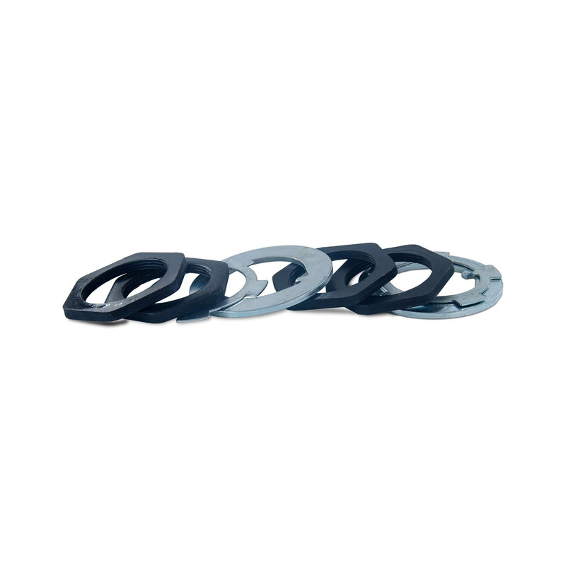 Front Wheel Hub Spindle Lock Nut Kits, Front Axle Hub Adjusting Spindle Nut Washer Kit Compatible with Toyota Van T100 Pickup, 1984-1995 4Runner, 1975-2007 Land Cruiser (for Both Sides) Set of 8