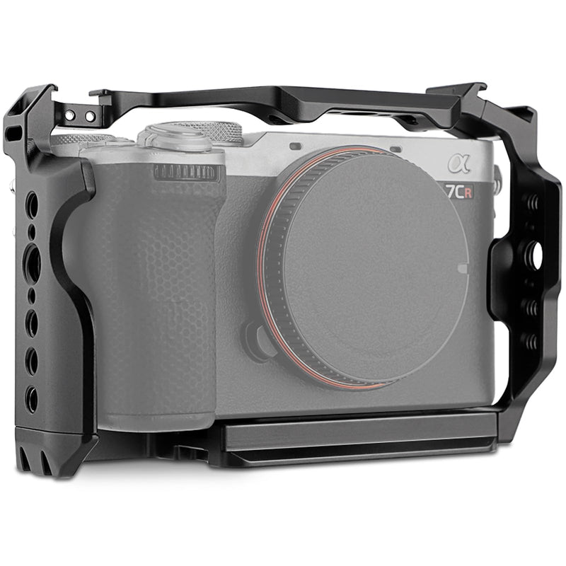 LEFTFOTO Camera Cage for Sony A7C II / A7CR,Camera Protection Frame Rig with Arca Base, Compatibility with a7cii a7cr for DJI RS2/RSC 2/RS3/RS3 Pro Stabilizer- for Vlog Video Shooting