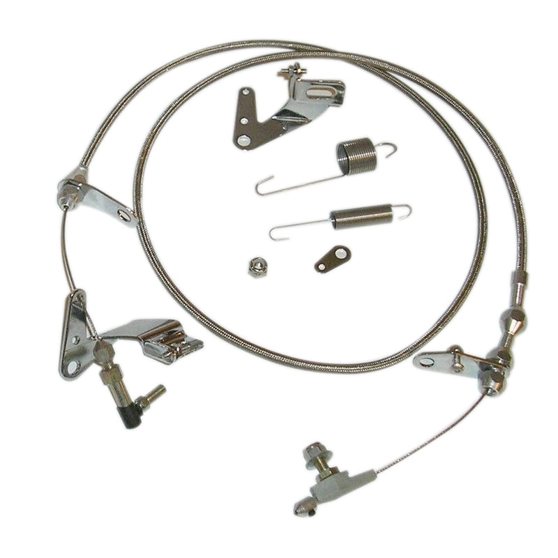 Transmission Kick Down Cable Stainless Braided Kickdown Cable Kit Detent Transmission Trans Compatible With Chrysler 727 Dodge Mopar