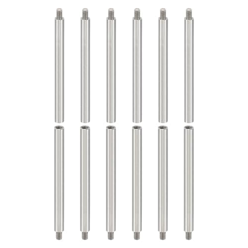 PATIKIL Standoffs Steel M4 60+6mm Spacer Standoffs 12pcs 60+6mm L
