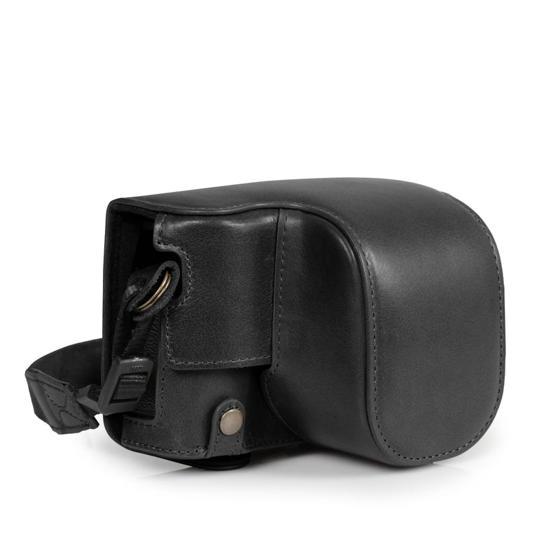 Mega Gear Genuine Leather Camera Case for Fujifilm X100VI - Stylish and Protective - Black