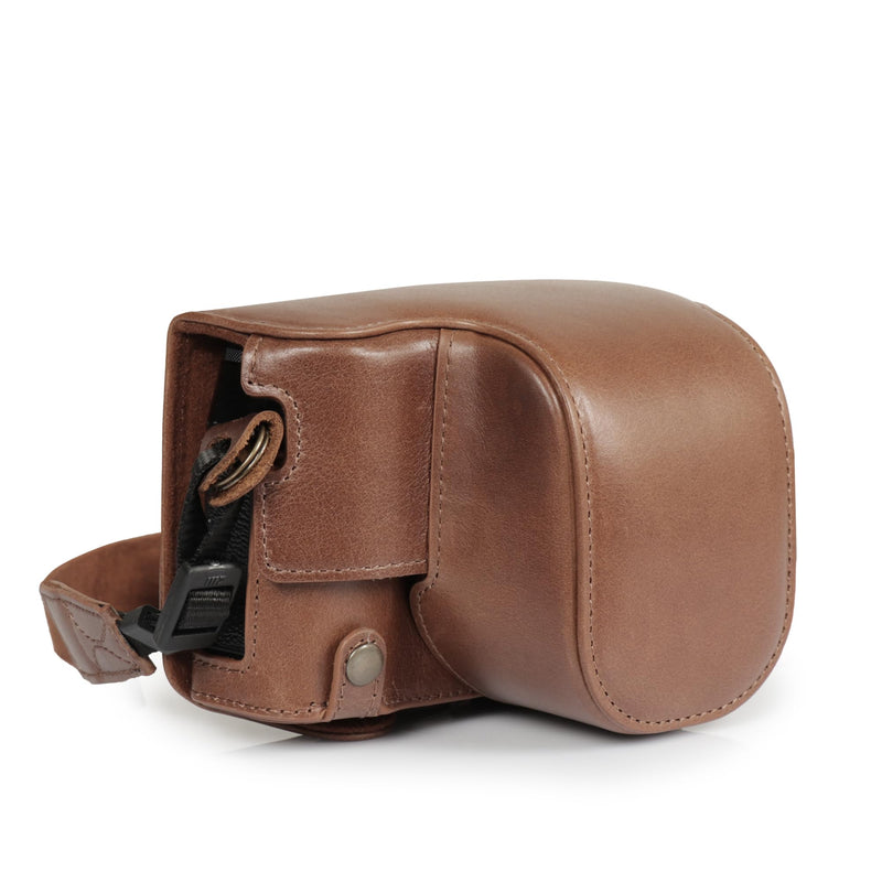 Mega Gear Genuine Leather Camera Case for Fujifilm X100VI - Stylish and Protective - Brown