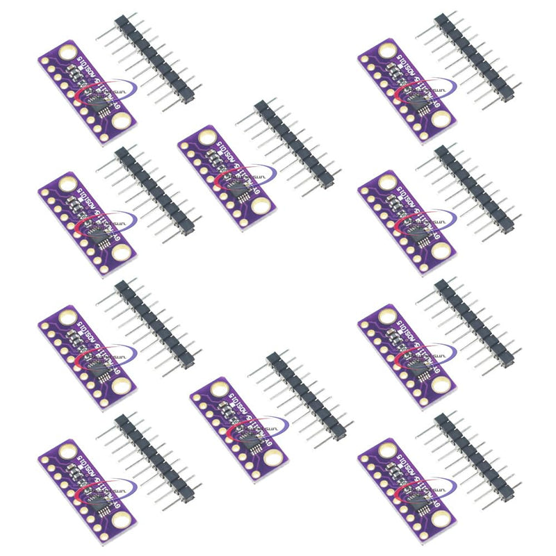 10PCS ADS1115 16 Bit Analog to Digital Board ADC Converter Module 4 Channel Board with Programmable Gain Amplifier 2.0V to 5.5V