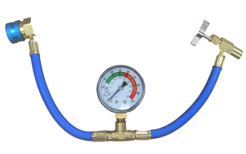 Hoteche Self-Sealing R1234yf A/C Can Tap Gauge Hose Recharge AC Conditioning 1/2" Acme Left Hand Threads HD77