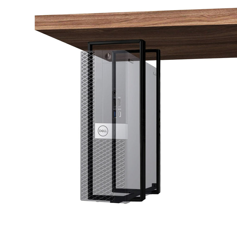 14.6"x 4" SFF PC Under Desk/Wall Mount Compatible with Dell OptiPlex SFF 9020 7060 7050 7040 5050 3050 Small Form Factor Desktop Computer with Anti Scratch Sponge Black