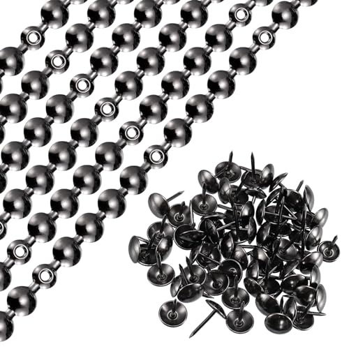 uxcell 6Pcs Upholstery Tacks Strips, 1Meter Glossy Decorative Nail Trims for Sofa Headboard Chair Furniture with Upholstery Nails (11mm Gray)