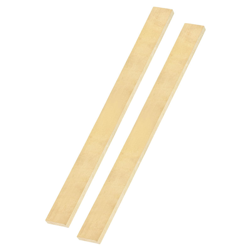 uxcell 2 Pcs H62 Brass Flat Bar Stock, 0.26"x1"x12" Square Metal Solid Brass Bars for Knife Making DIY Handicrafts Architectural Decoration Industry Thermal Conductivity 1/4"x1"x12"