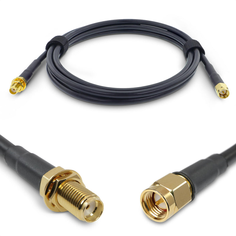 Proxicast 6 ft SMA Male to SMA Female Premium 195 Series Low-Loss Coax Cable (50 Ohm) - Antenna Lead Extender for 4G LTE, 5G Modems/Routers, Ham, ADS-B, & GPS (Not for TV or WiFi) (ANT-140-001-06) CFD195