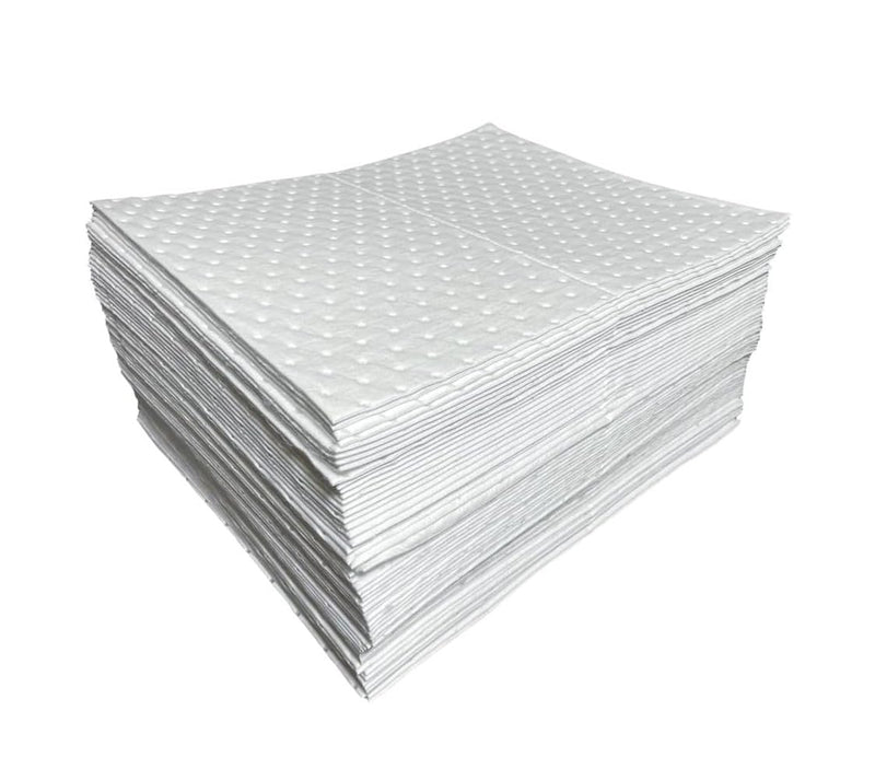 Sandhill Tools Heavy Weight Oil and Fuel only Absorbent Pads, 15" x 18" High Absorbency Oil Mats, Oil Absorbing Sheets (Pack of 10)