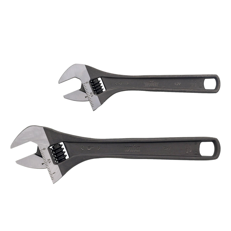 2pc Adjustable wrench combo 6" & 8" 6",8"