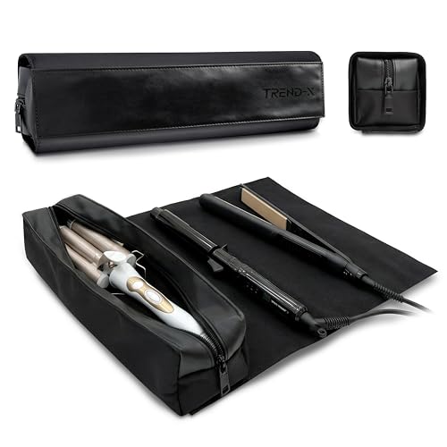 TREND-X Hair Styling Tools Organizer Bag with Heat-Resistant Mat