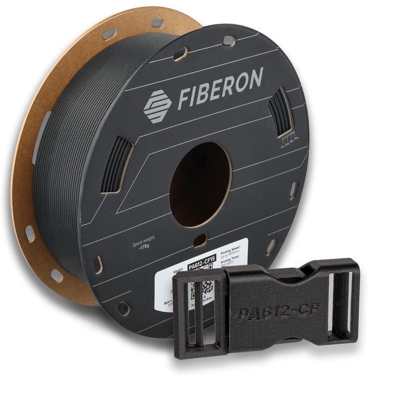 Polymaker Fiberon PA612-CF15 Carbon Fiber Nylon Filament 1.75mm Black 0.5kg, Fiberon PA612-CF15 Strong & Low Moisture Sensitive Nylon 1.75mm 3D Printing Filament 111 - 1.75mm Fiberon Pa612-cf15 Black 0.5kg (Hex Code: #302e2f)