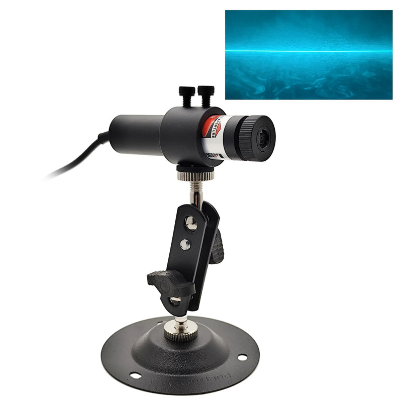 488nm Sky Blue Laser Swamp Pond Module Line Projector Generator for Halloween Swamp Haunted House with Adapter and Mount